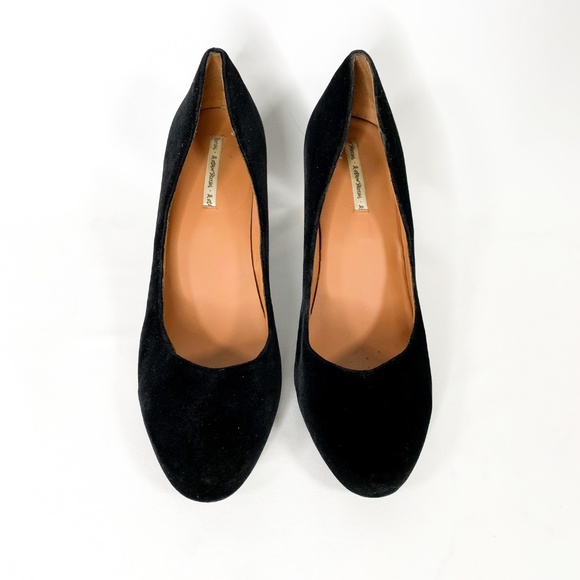 & OTHER STORIES Black Velvet Block Heel Gold Trim - Picture 5 of 8